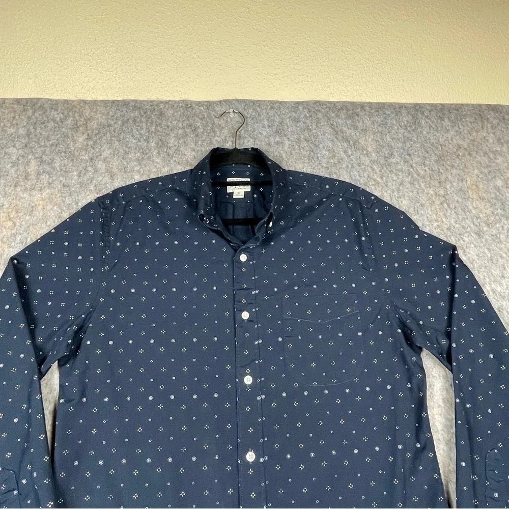 J Crew Secret Wash Organic Cotton Slim Stretch Button Down Work Casual Shirt  M